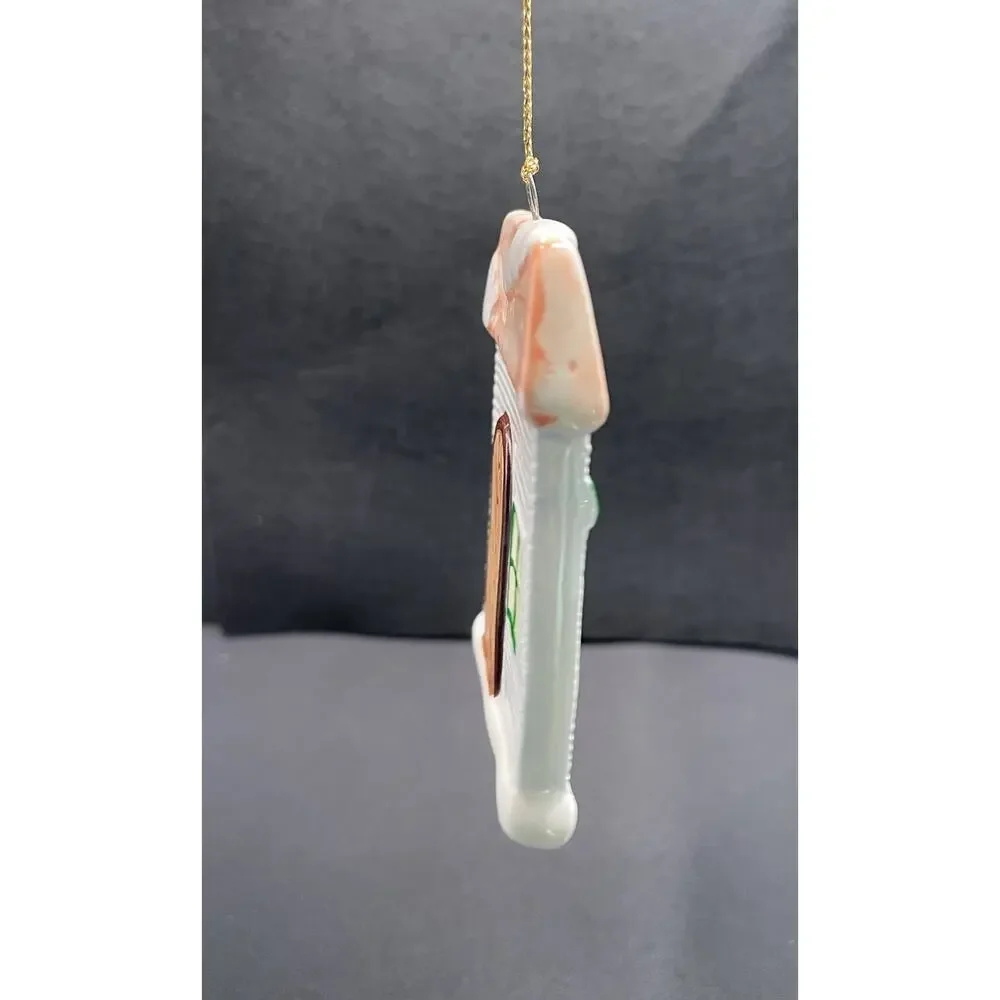 Russ Berrie Christmas Ornament Glazed Bisque Dillards Style 9371G‎ Bakery